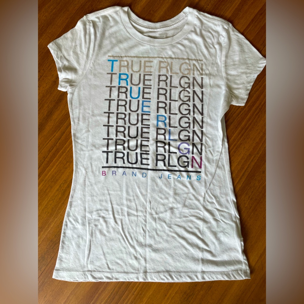 True Religion white tee